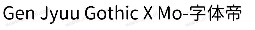 Gen Jyuu Gothic X Mo字体转换